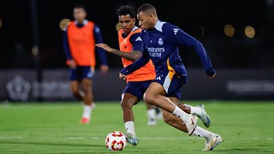 Final training session before Spanish Super Cup semi-final