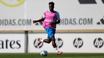 Último entrenamiento antes del debut en la Champions League