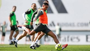 Último entrenamiento antes del partido contra el Rayo