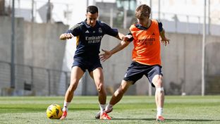 Nova sessão de treinamento com o Castilla