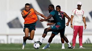 Último entrenamiento antes del encuentro contra el Deportivo
