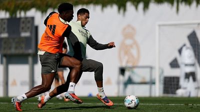 Trabalho físico e técnico na Cidade Real Madrid