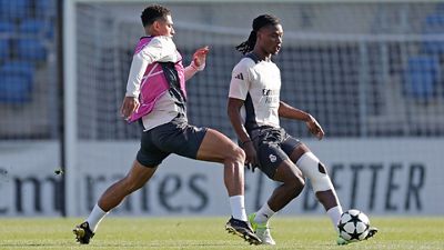Último entrenamiento antes del partido contra el Borussia Dortmund