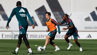 Último entrenamiento antes del partido contra el Villarreal