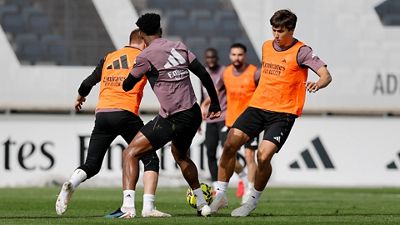 Último entrenamiento antes del partido contra el Celta