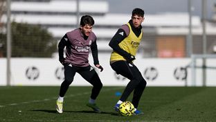 Último entrenamiento antes del partido contra el Villarreal