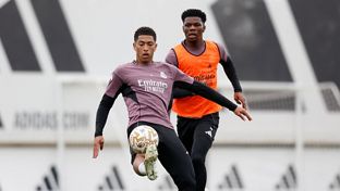 Último entrenamiento antes del derbi