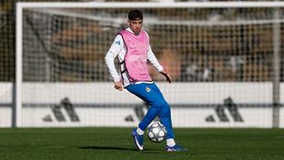 Último entrenamiento antes del partido contra el Mónaco