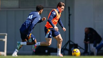 Último entrenamiento antes del partido ante el Leganés