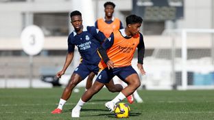 Último entrenamiento antes del partido contra Osasuna