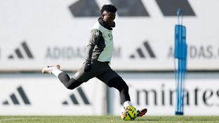 Último entrenamiento antes del partido frente al Elche