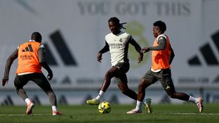 Último entrenamiento antes del partido contra el Rayo