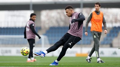 Último entrenamiento antes del partido contra el Sevilla
