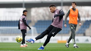 Último entrenamiento antes del partido contra el Sevilla