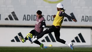 Último entrenamiento antes del partido contra el Villarreal