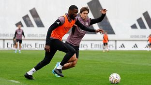 Último entrenamiento antes del derbi