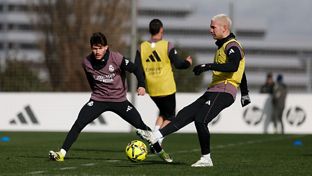 Último entrenamiento antes del partido contra el Villarreal