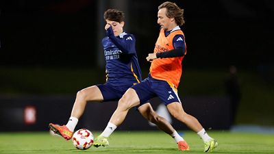 Letzte Trainingseinheit vor dem Finale des spanischen Supercups