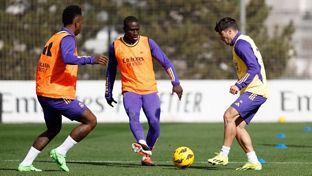 Último entrenamiento antes de recibir al Sevilla 