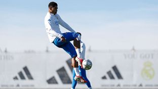 Último entrenamiento antes del partido contra el Mónaco