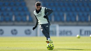 Último entrenamiento antes del partido frente al Elche