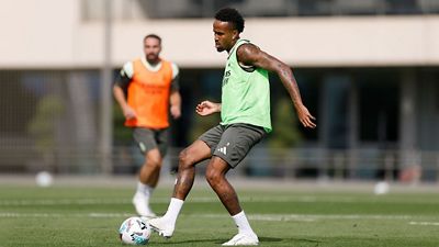 Último entrenamiento antes del partido contra la Real Sociedad