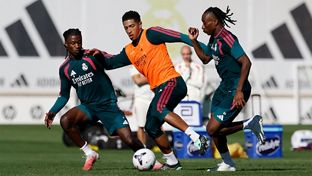 Último entrenamiento antes del partido contra el Villarreal