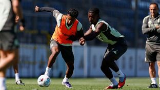Último entrenamiento antes del partido contra el Levante