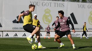 Último entrenamiento antes del partido contra el Villarreal