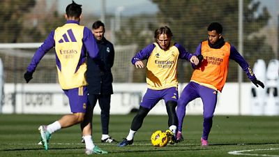 O Real Madrid prepara o jogo frente ao Alavés