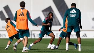 Último entrenamiento antes del partido contra el Villarreal