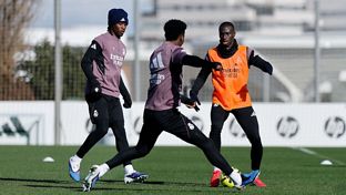 Último entrenamiento antes del partido contra el Rayo
