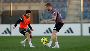 Último entrenamiento antes del partido frente a Osasuna