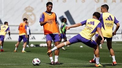 O Real Madrid se prepara para o jogo contra o Villarreal