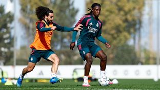 El Real Madrid prepara el partido contra la Roma