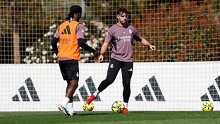 Último entrenamiento antes del partido contra el Elche