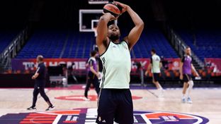 Último entrenamiento antes de la semifinal de la Euroliga