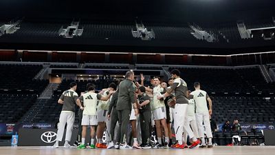 Último entrenamiento antes de las semifinales de la Copa del Rey