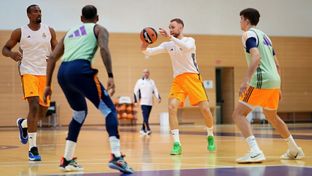 Entrenamiento en la Ciudad Real Madrid antes de recibir al Bayern