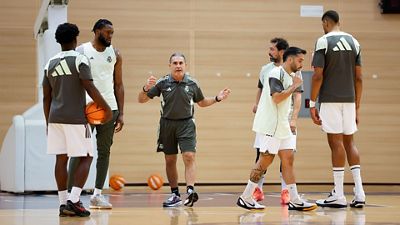 Primer entrenamiento de Scariolo al frente del Real Madrid