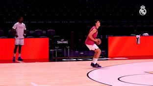 El Real Madrid se entrena antes de su estreno en la Euroliga