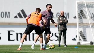 Último entrenamiento antes del partido contra el Elche