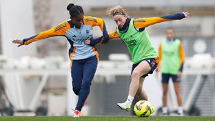 Último entrenamiento antes del derbi