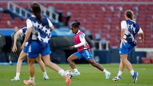 Último entrenamiento antes del partido contra el Barcelona