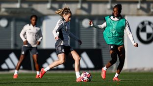 Último entrenamiento antes del partido contra el Chelsea
