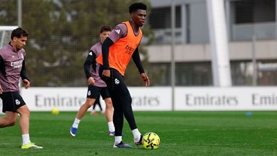 Último entrenamiento antes del partido contra el Getafe