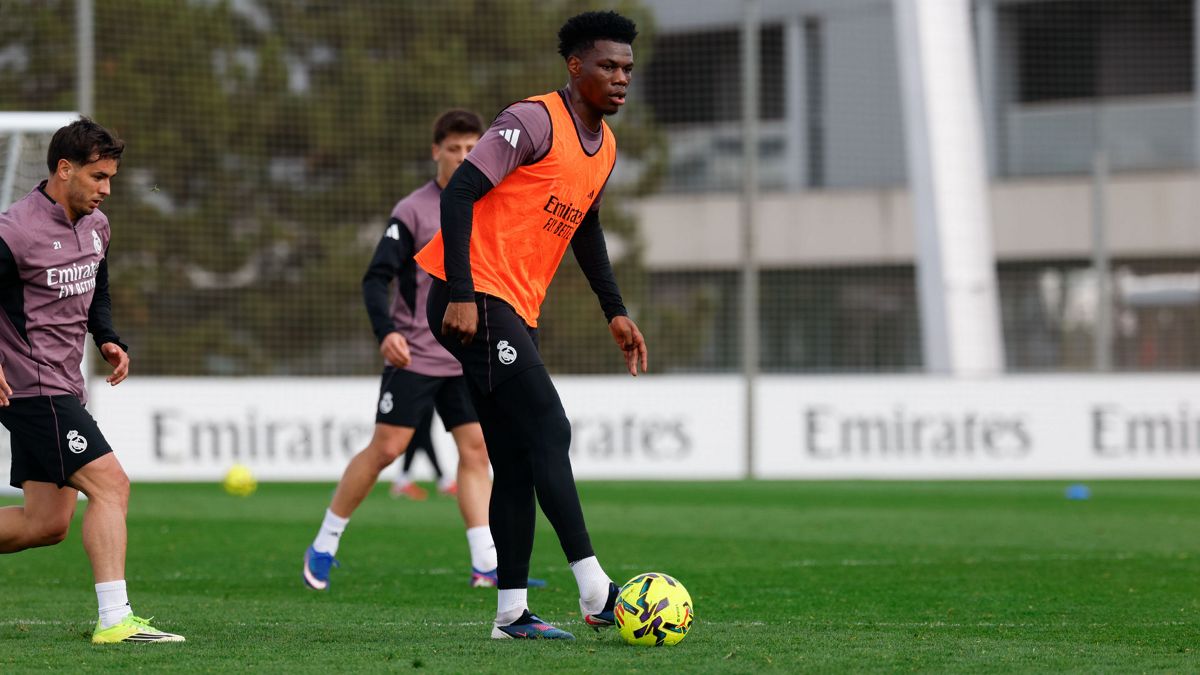 Último entrenamiento antes del partido contra el Getafe