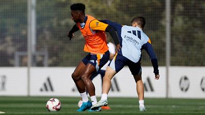 Último entrenamiento antes del partido contra el Alavés