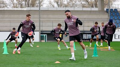 El equipo se está entrenando