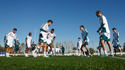 El Real Madrid se está entrenando antes de viajar a Roma